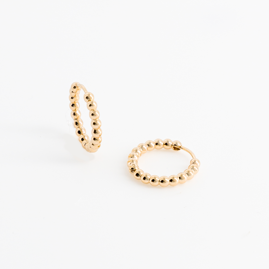 Boucles D'Oreilles Créoles Magnétiques Energetix - Plaqué Or Bicolore | Élégantes Et Légères - 2 Pièces