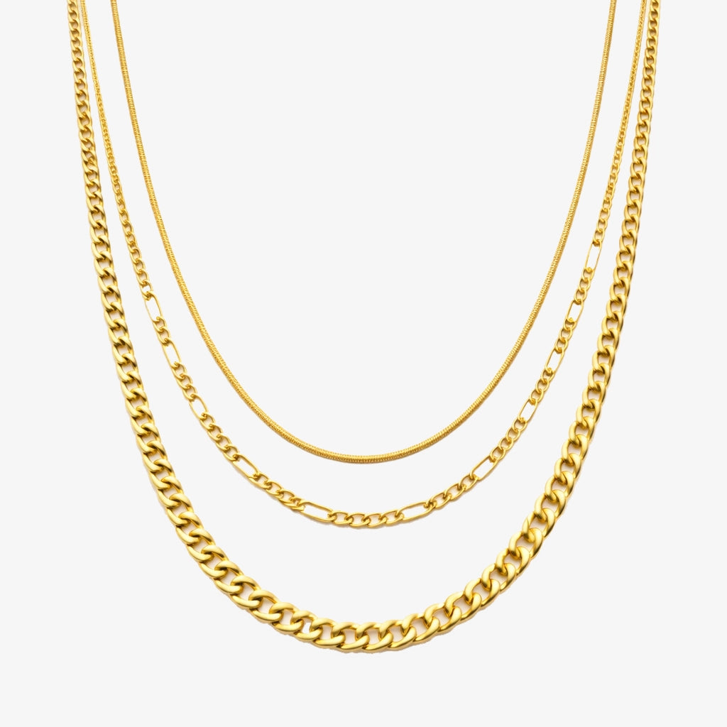 Collier Superposé Délicat Pour Femme – Or 14 Carats Plaqué – Chevrons – Neuf Avec étiquettes