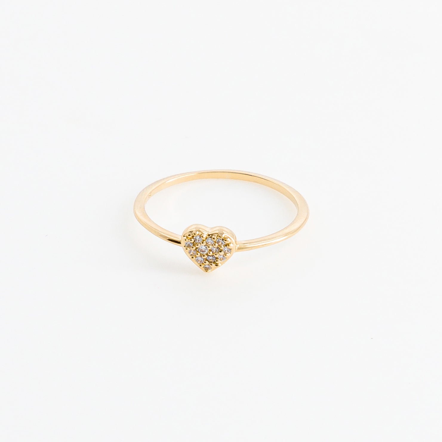 Bague coeur acier inoxydable plaqué or cadeau pour femme