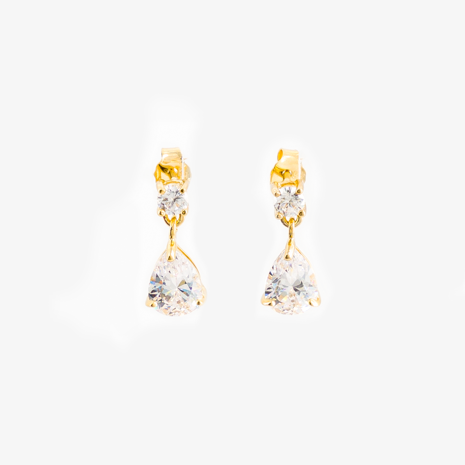 Boucles D'Oreilles Vintage Homme – Plaqué Or – Multicouleur – Occasion