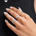 Wearable silver semainier rings