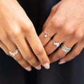 Wearable silver semainier rings