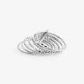 Semainier silver rings 