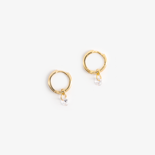 Gold-plated hoop earrings
