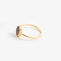 Gold-plated labradorite ring