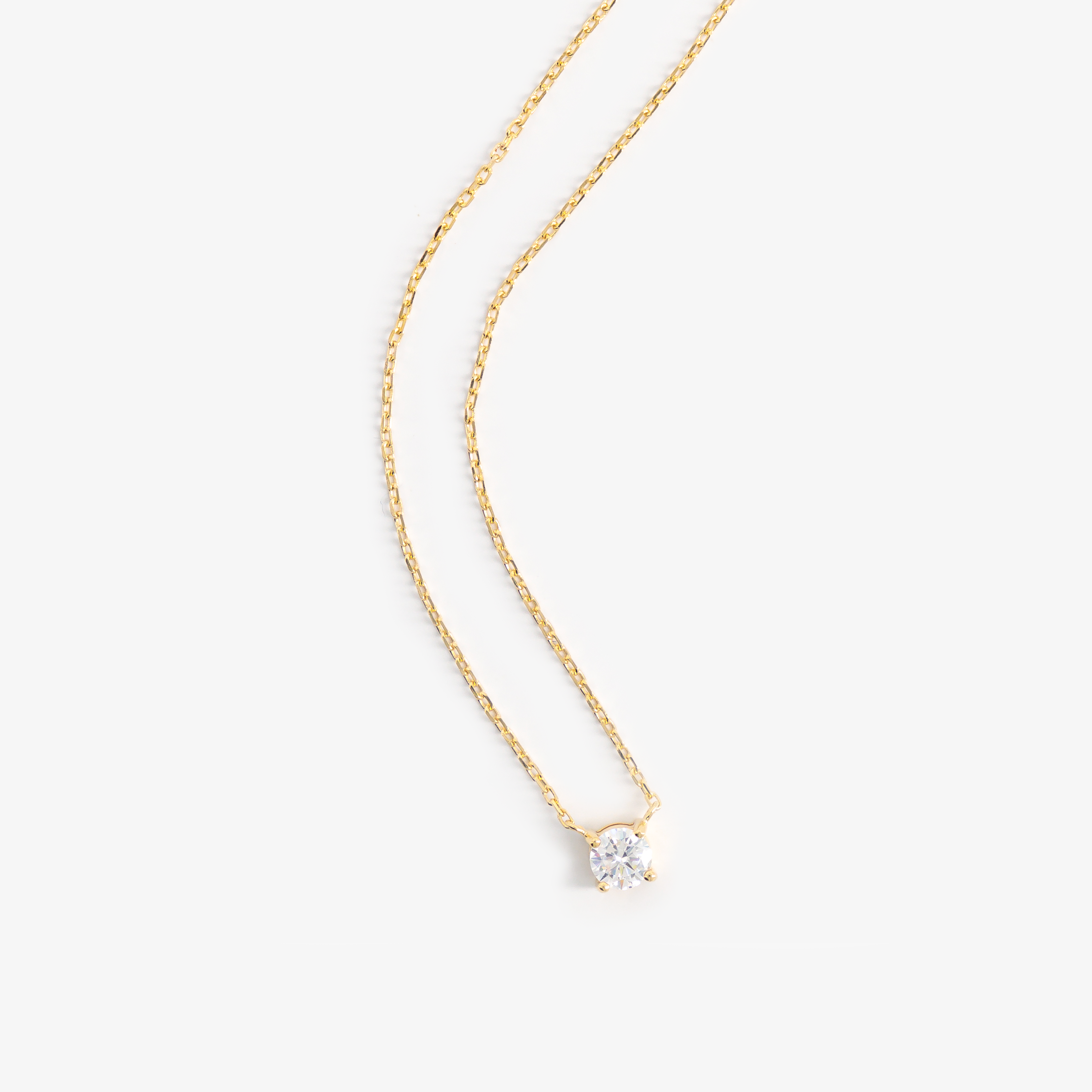 Gold-plated zirconium oxide necklace