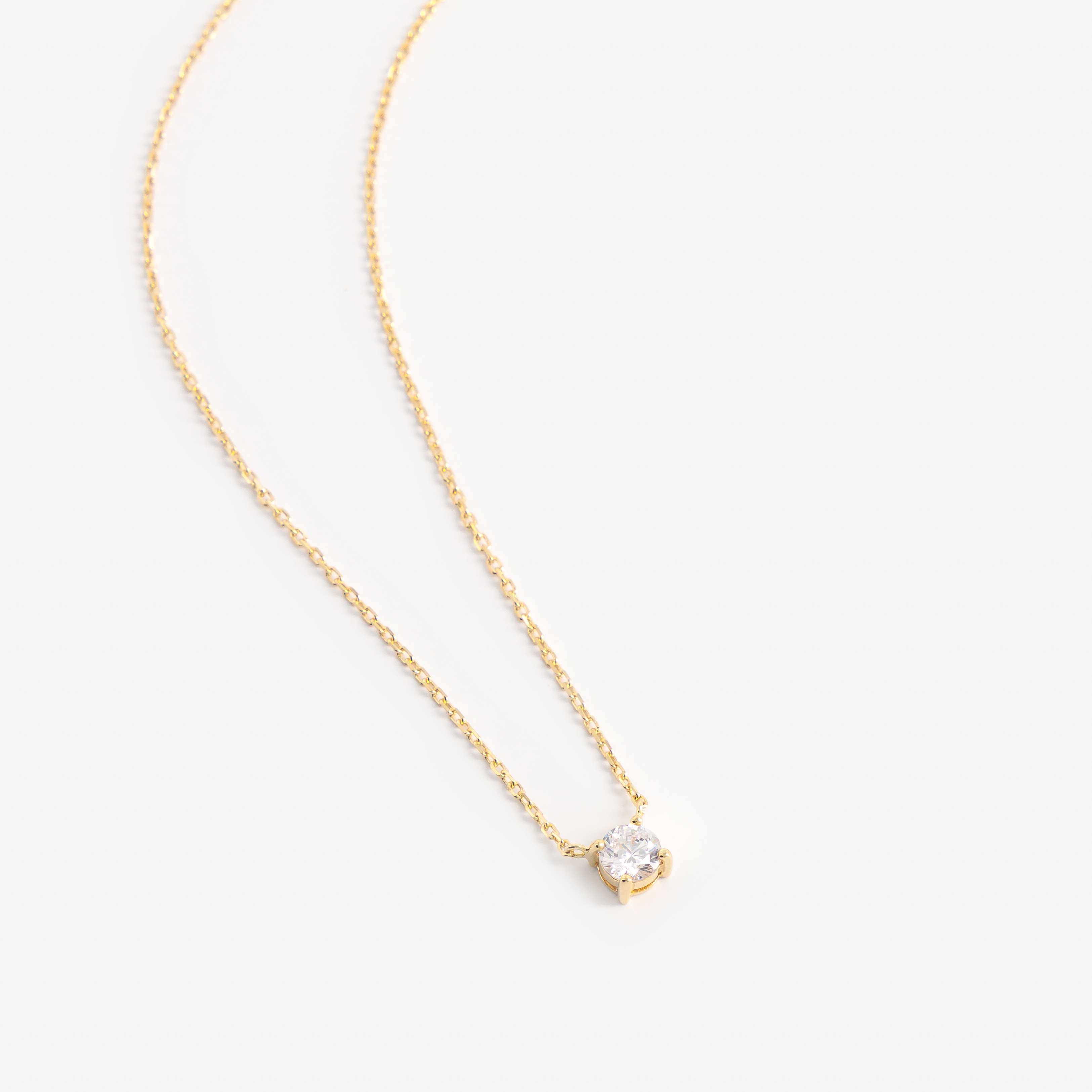 Gold-plated zirconium oxide necklace