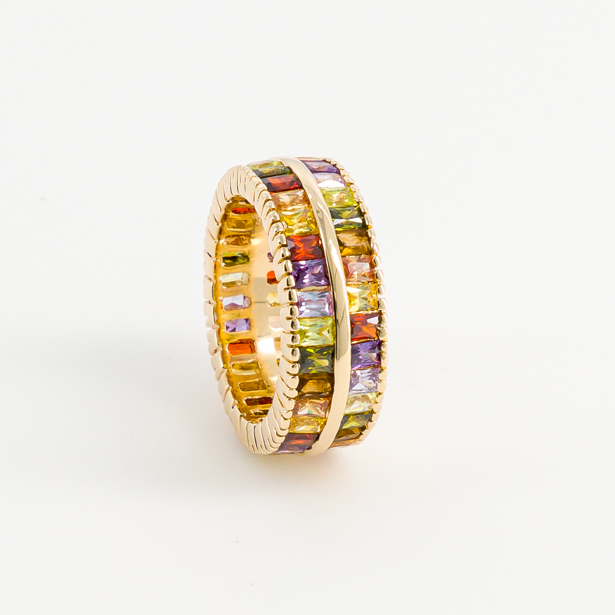multicolor stone ring profile