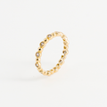 Thin gold-plated ring, side view