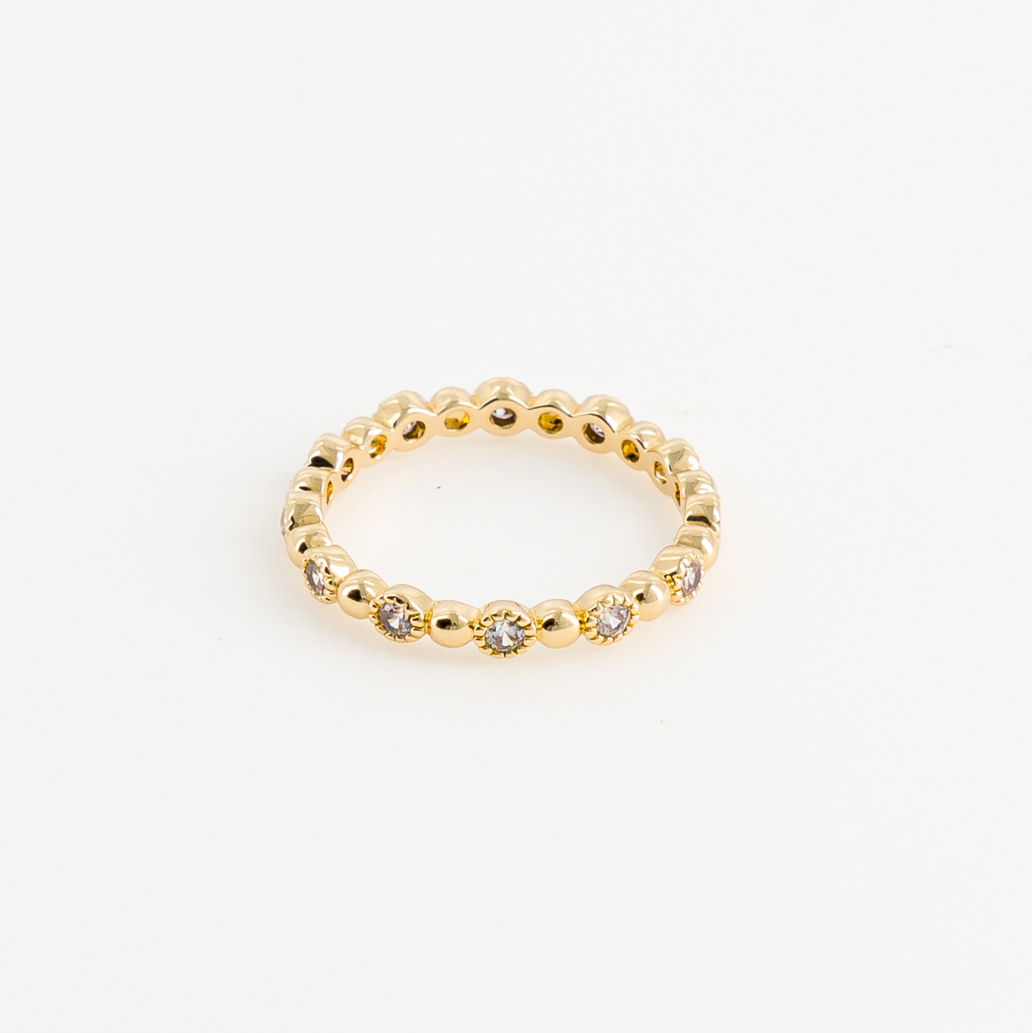 Thin gold-plated ring top view