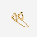 Gold-plated handcuff earrings