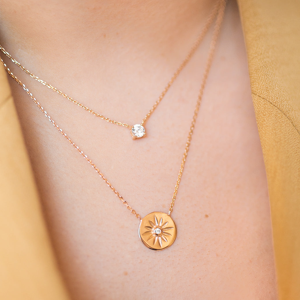 gold-plated pendant necklace 