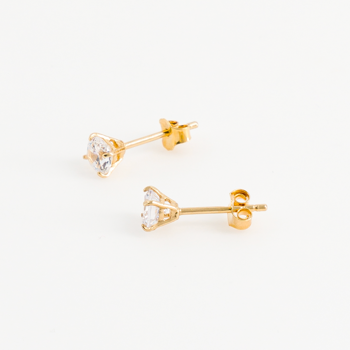 Earring with diamond side view