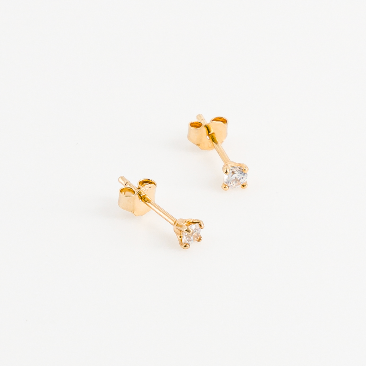 diamond chip earring side view