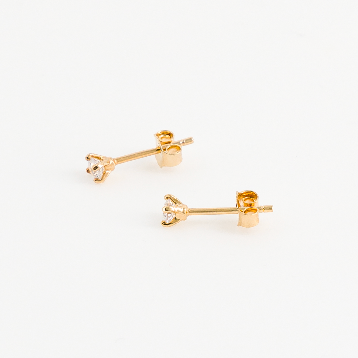 diamond chip earring side view