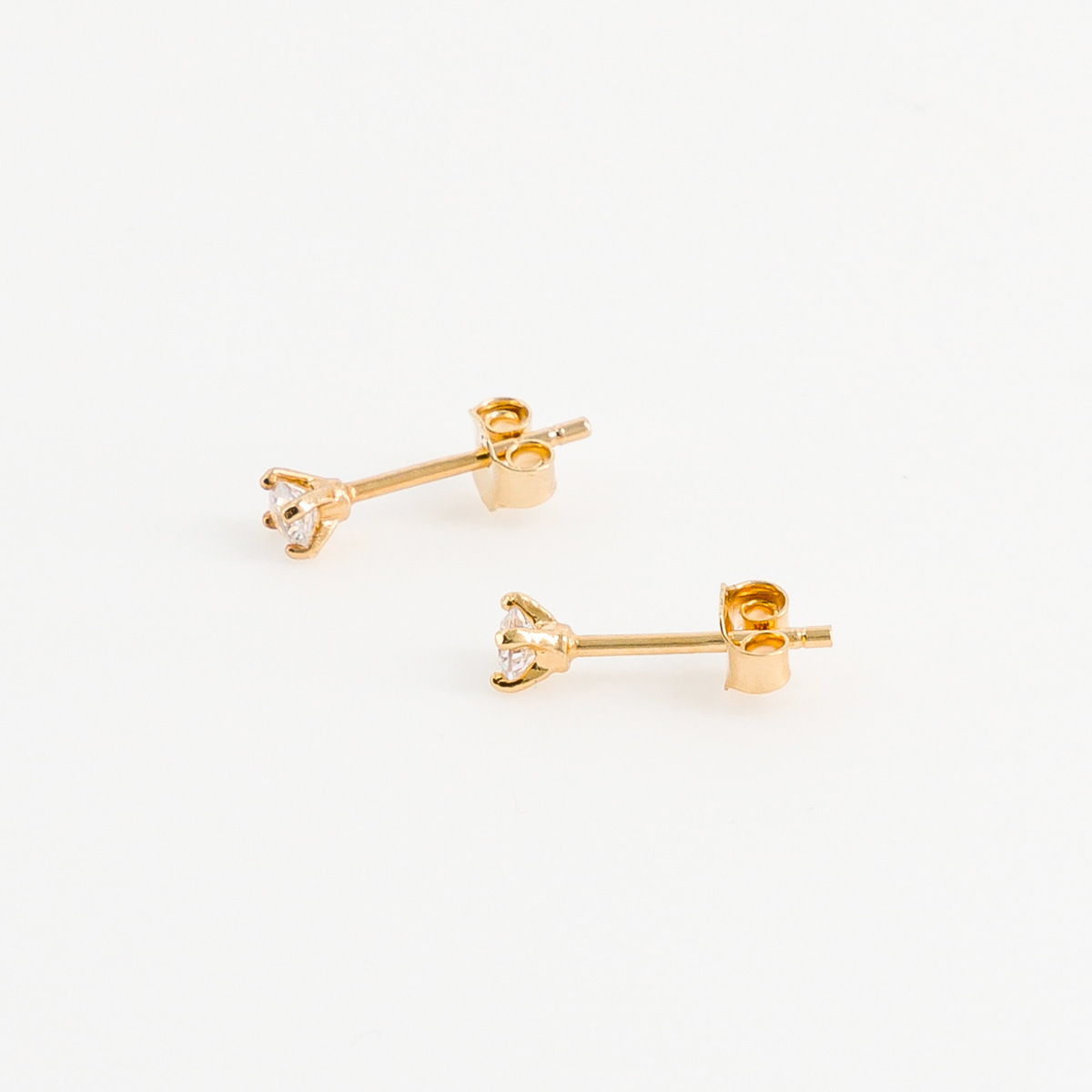 diamond chip earring side view