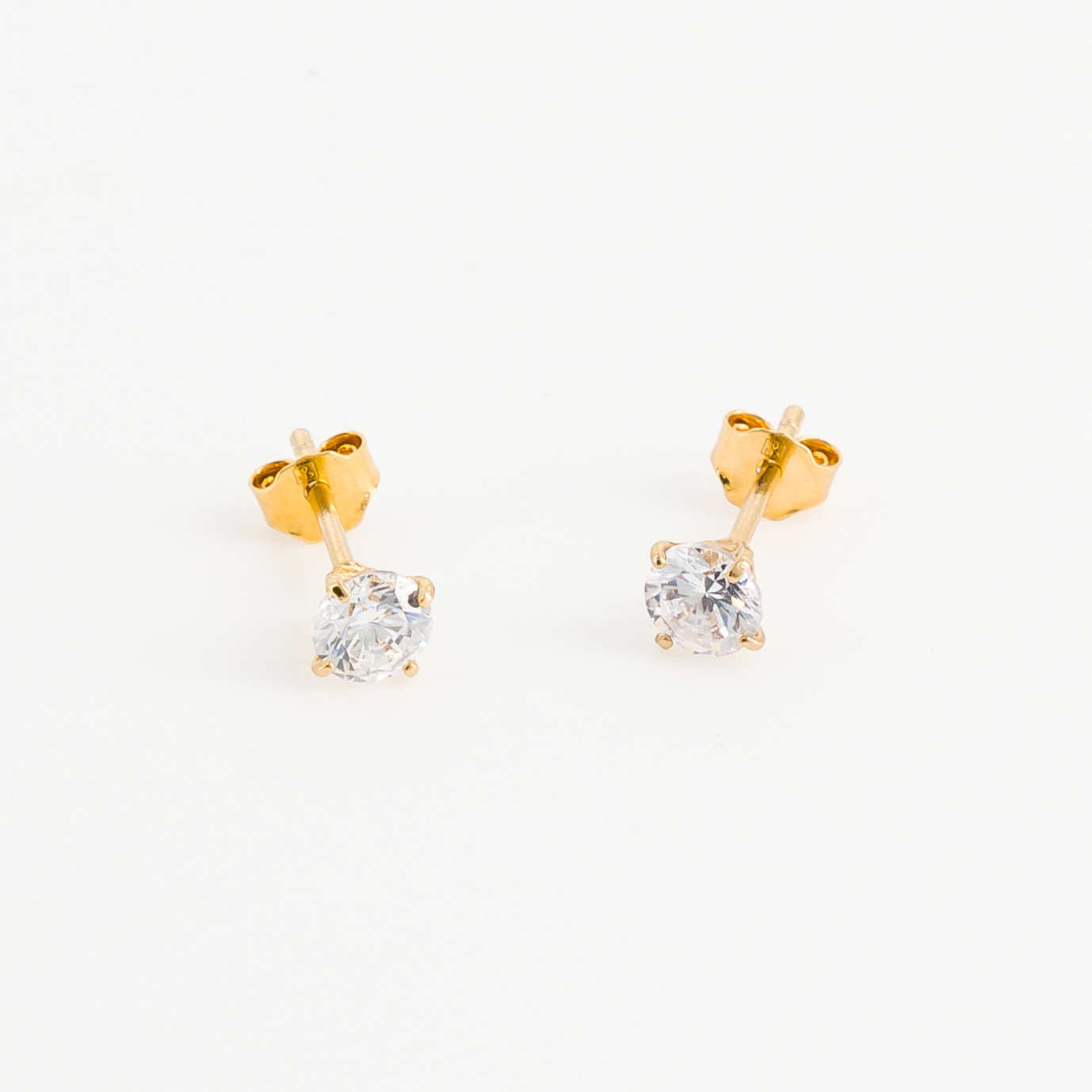 Earring with diamond front view