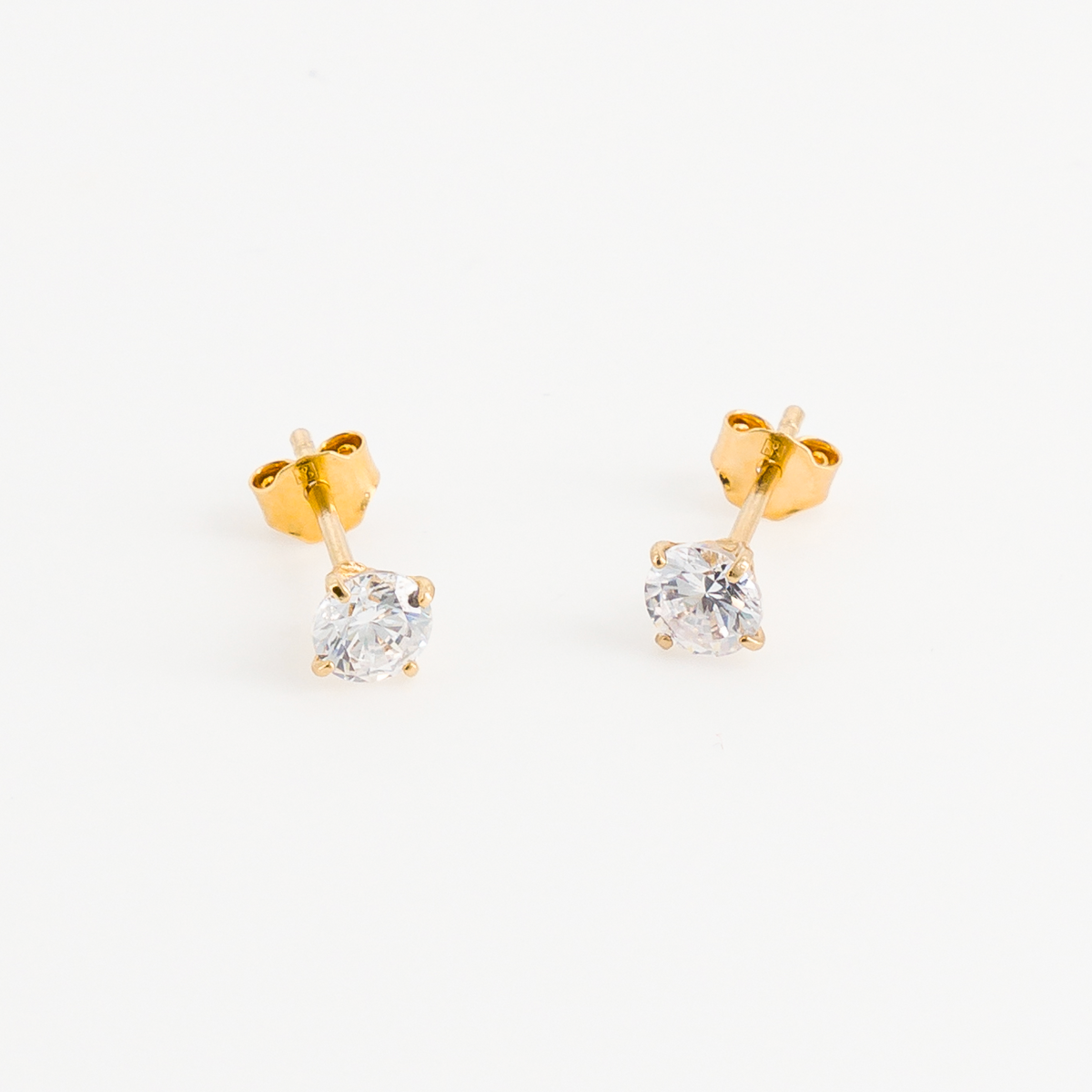 Earring with diamond front view