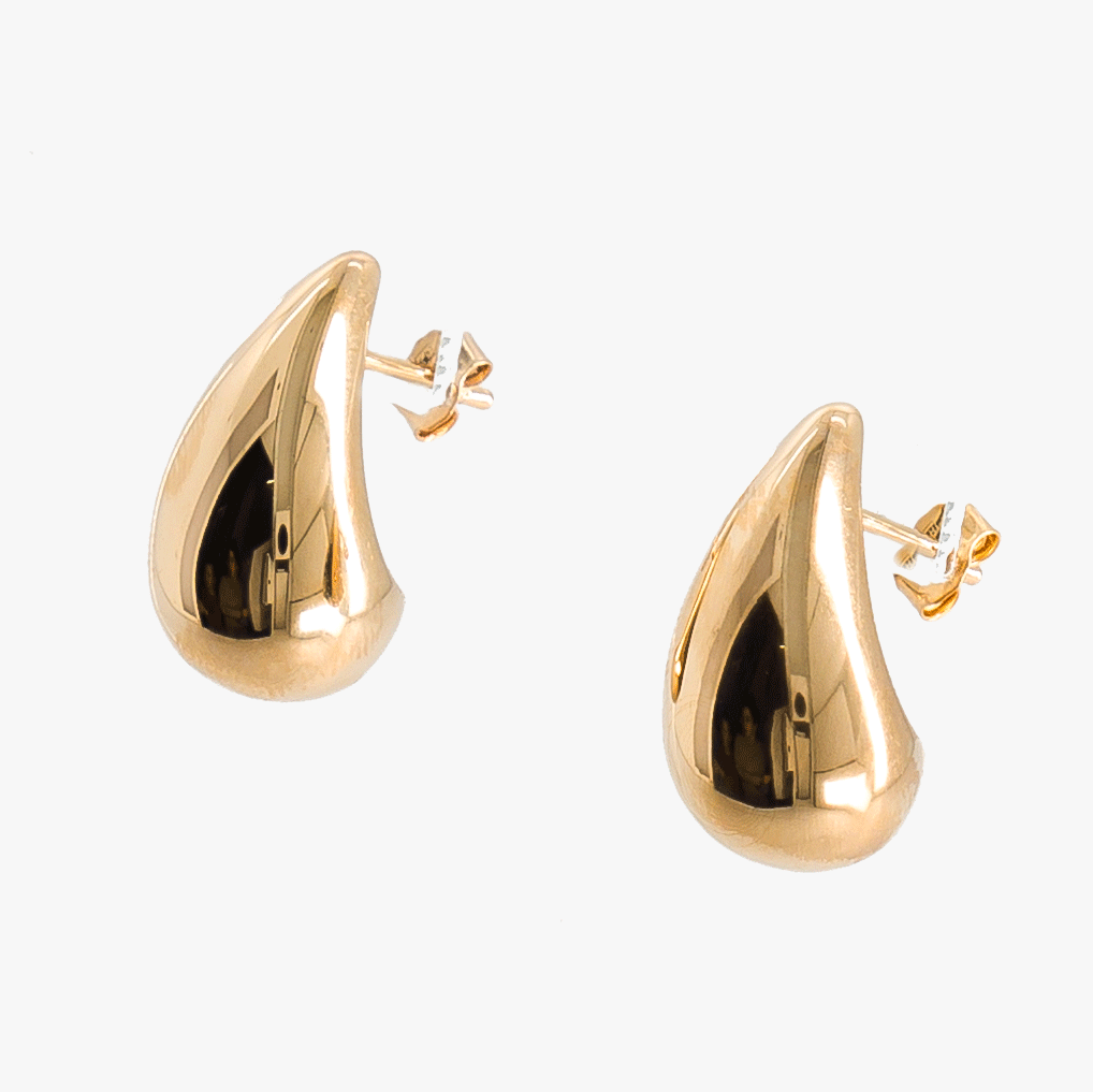 boucle d'oreilles goutte d'eau en plaqué or 