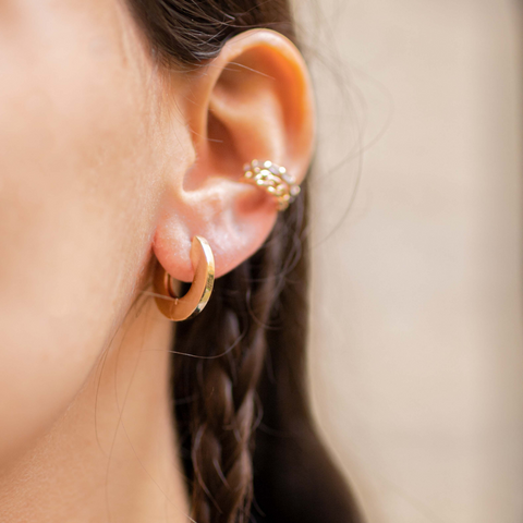 Boucles d'oreilles fantaisies plaqué or