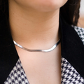 Collier maille serpent argent