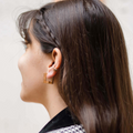 Boucles d'oreille créoles carrées plaqué or