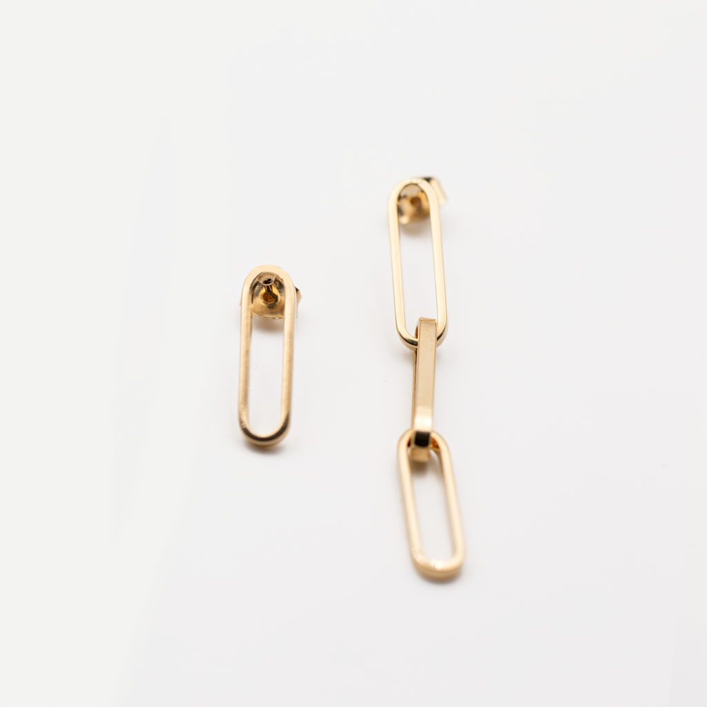 Boucles d'oreilles maillon vue de face