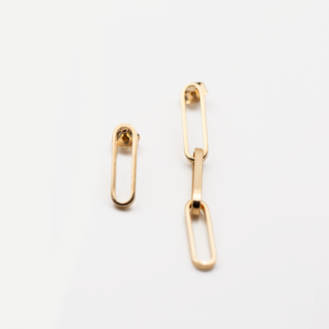 Boucles d'oreilles maillon vue de face
