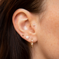 Small creole earrings vue portée