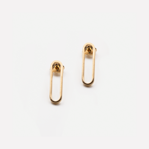 Boucles d'oreilles chaine maillon vue de face