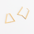 Boucles d'oreilles triangles plaqué or