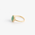 Bague aventurine plaqué or