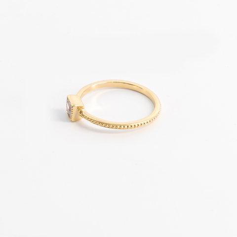Bague pierre fine plaqué or 