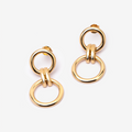 Boucles d'oreilles maillons en plaqué or