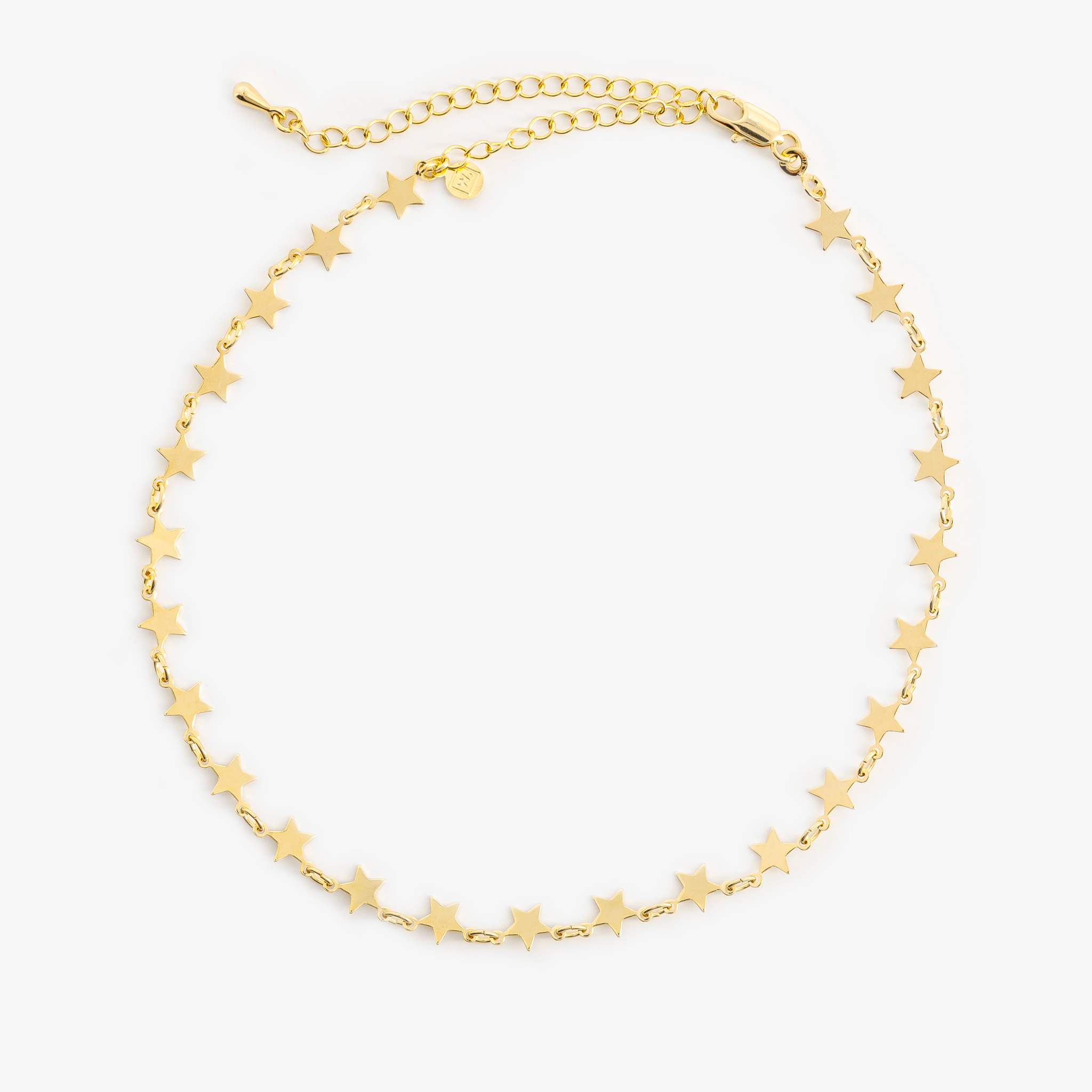 collier étoiles plaqué or 