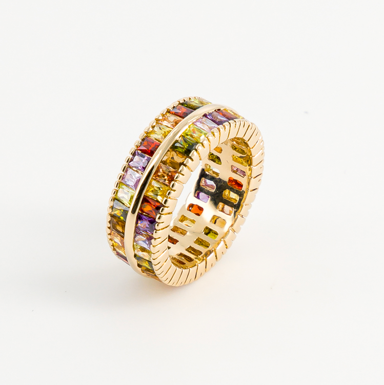 Bague pierre multicolore deals