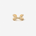 Bague d'oreilles croix en plaqué or