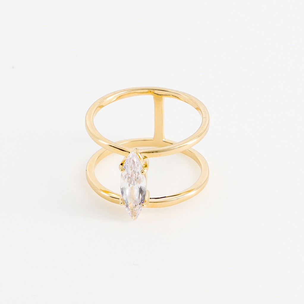 Bague double anneau 