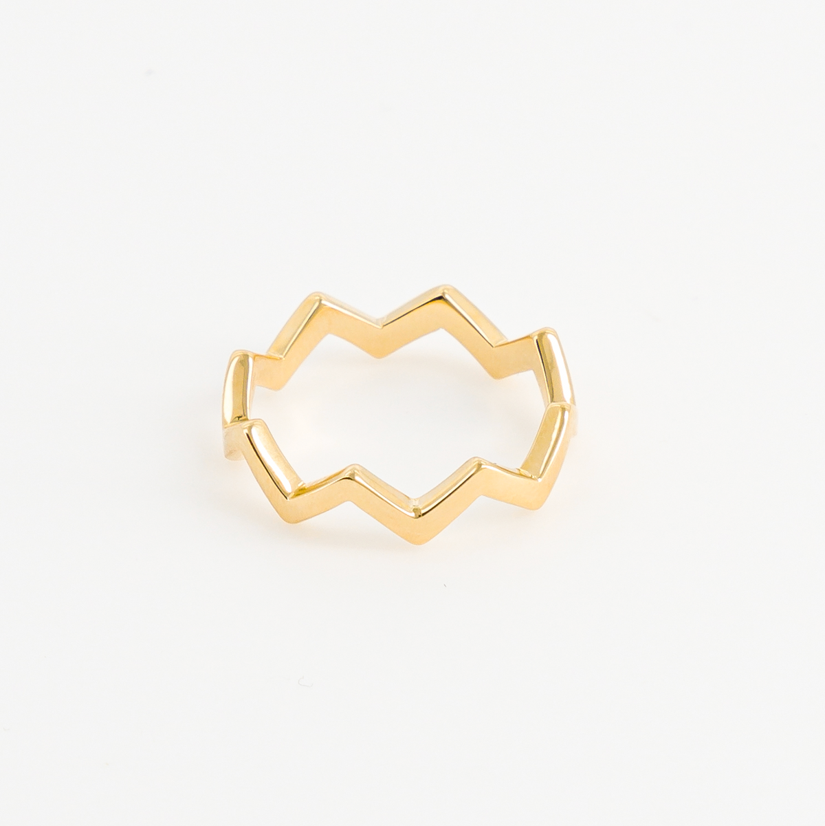 bague zig zag vue de côté