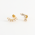boucle d'oreille grimpante strass vue de face