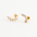 boucle d'oreille grimpante strass vue de face
