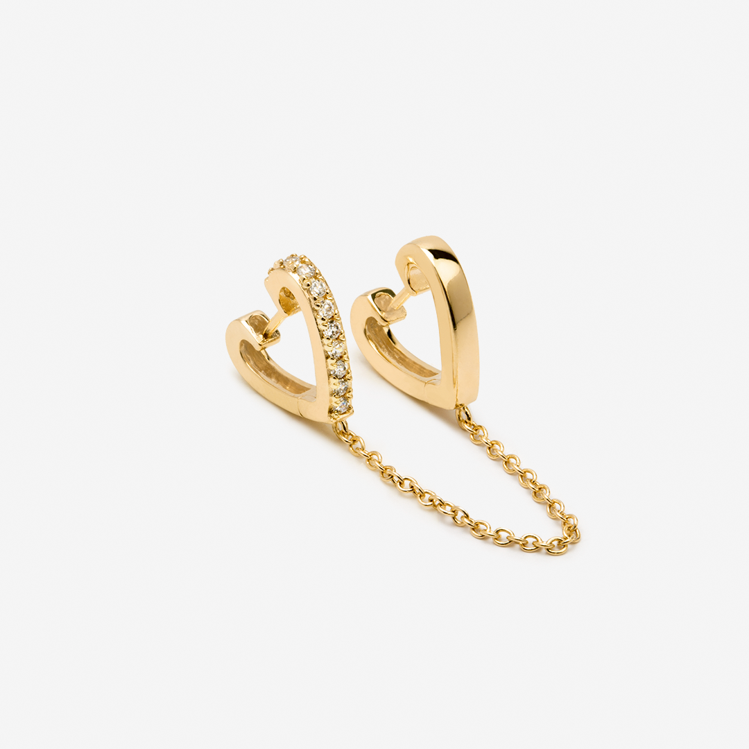 Boucles d'oreilles menottes en plaqué or