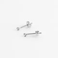 Boucle d oreille argent zirconium vue de profil