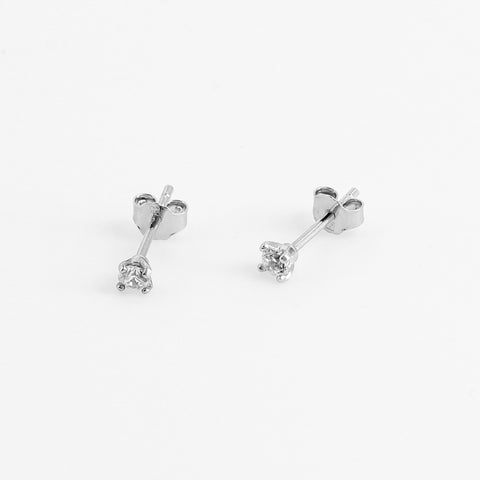 Boucle d oreille strass argent vue de face