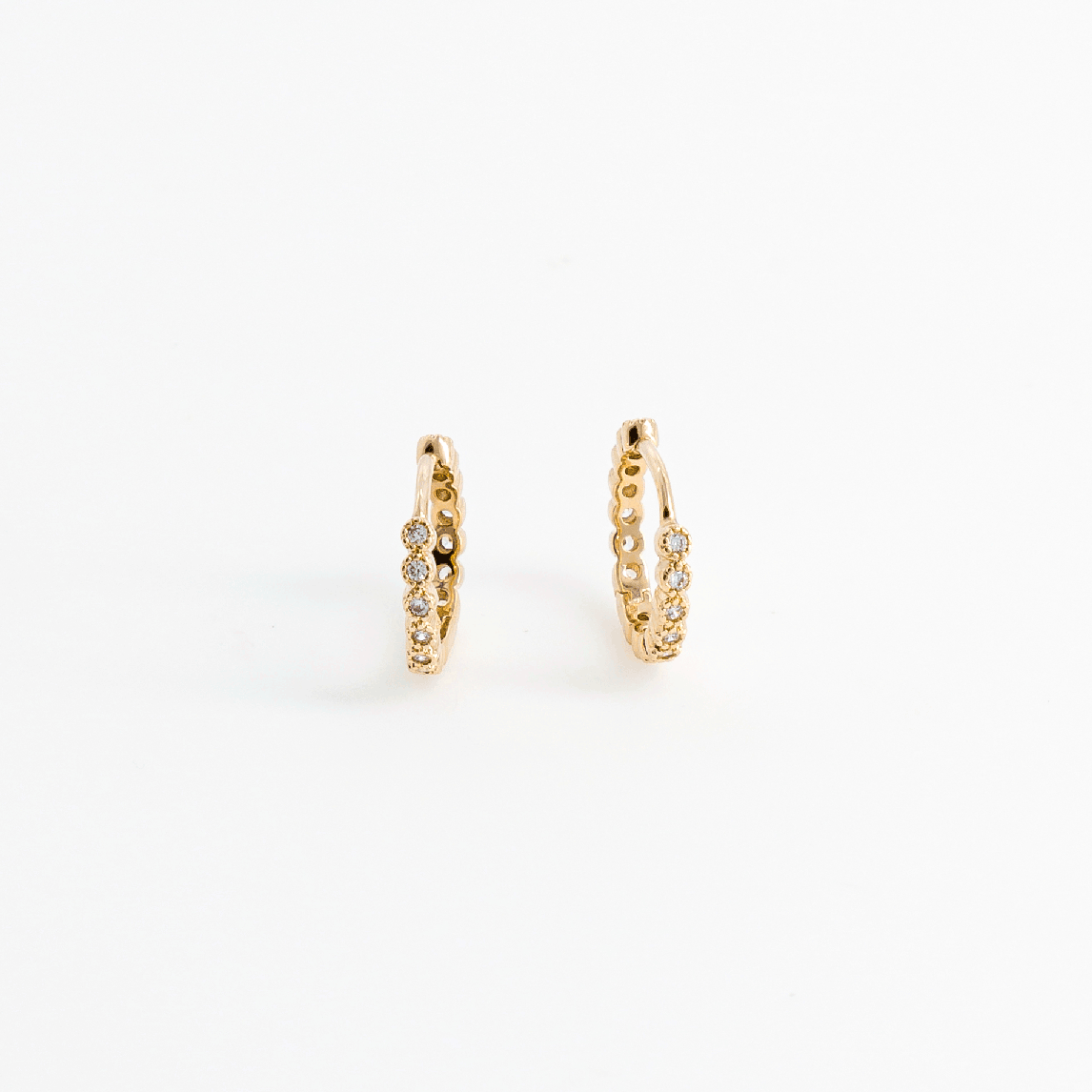Boucles D'Oreilles Strass Vintage Style 60s - Rouge, 1.5 Cm, Neuf Dead Stock