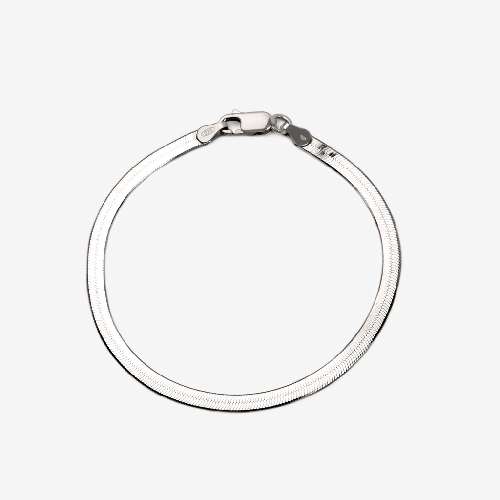 bracelet maille serpent argent