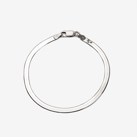 bracelet maille serpent argent