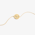 Bracelet avec pendentif rond plaqué or