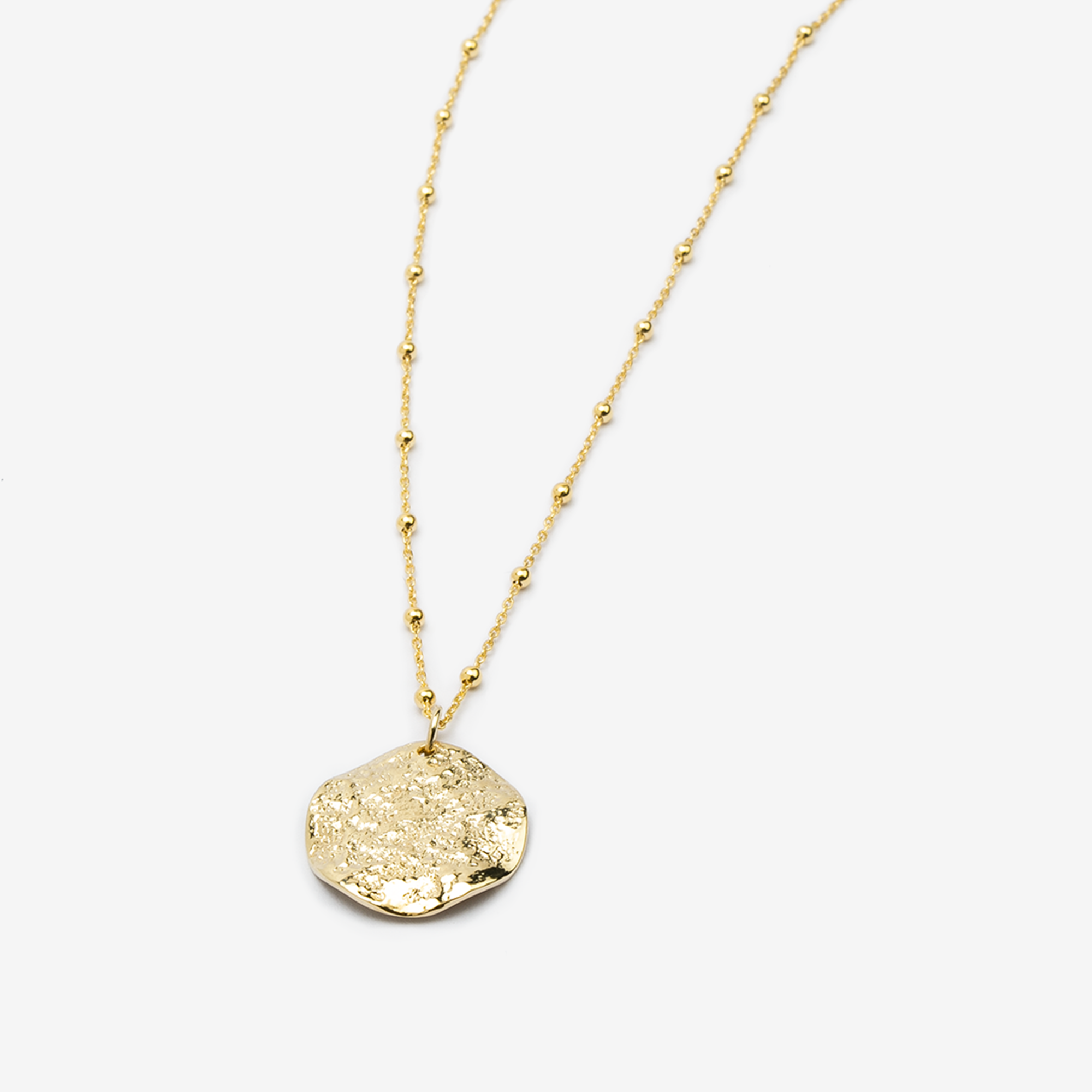 collier lune plaqué or
