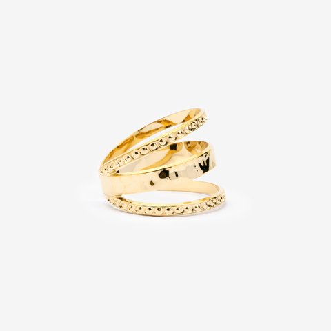 Bague Comète, plaqué argent 10 microns, 17 mm, vendu par 2
